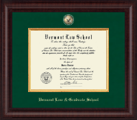 Vermont Law & Graduate School diploma frame - Presidential Masterpiece Diploma Frame in Premier