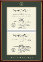Vermont Law & Graduate School diploma frame - Double Diploma Frame in Galleria
