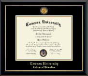 Towson University diploma frame - Masterpiece Medallion Diploma Frame in Onyx Gold
