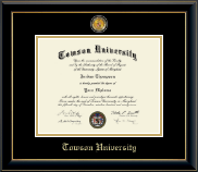 Towson University diploma frame - Masterpiece Medallion Diploma Frame in Onyx Gold
