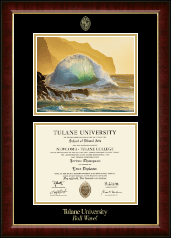 Tulane University diploma frame - Green Wave Edition Diploma Frame in Murano