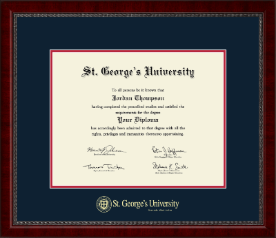 St. George's University diploma frame - Gold Embossed Diploma Frame in Sutton