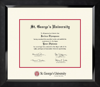 St. George's University diploma frame - Dimensions Diploma Frame in Eclipse