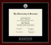 The University of Scranton Silver Engraved Medallion Diploma Frame in Sutton