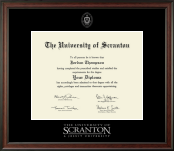 The University of Scranton Silver Embossed Diploma Frame in Studio