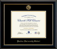 Purdue University Global diploma frame - Gold Engraved Medallion Diploma Frame in Onyx Gold