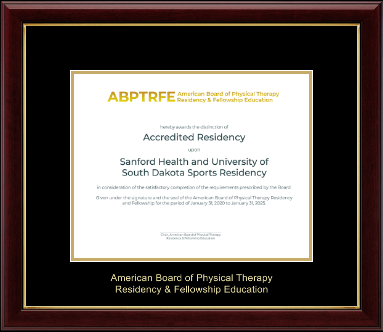 American Board of Physical Therapy Residency & Fellowship Education certificate frame - Gold Embossed Certificate Frame in Gallery