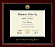Concordia University - Irvine diploma frame - Gold Engraved Medallion Diploma Frame in Sutton