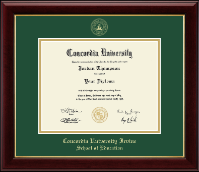 Concordia University - Irvine diploma frame - Gold Embossed Diploma Frame in Gallery