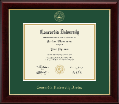 Concordia University - Irvine diploma frame - Gold Embossed Diploma Frame in Gallery