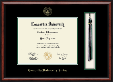 Concordia University - Irvine diploma frame - Tassel & Cord Diploma Frame in Southport