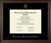 University of Massachusetts Global diploma frame - Gold Embossed Diploma Frame in Studio