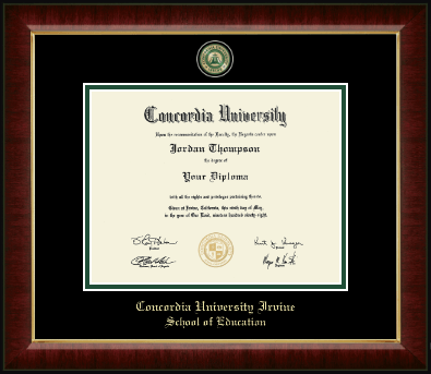 Concordia University - Irvine diploma frame - Masterpiece Medallion Diploma Frame in Murano