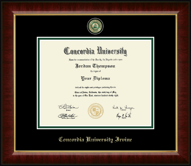 Concordia University - Irvine diploma frame - Masterpiece Medallion Diploma Frame in Murano