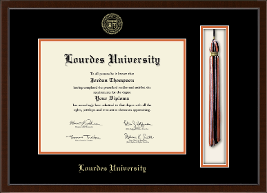 Lourdes University diploma frame - Tassel & Cord Diploma Frame in Delta