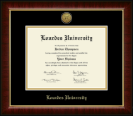 Lourdes University diploma frame - Gold Engraved Medallion Diploma Frame in Murano