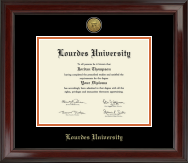 Lourdes University diploma frame - Gold Engraved Medallion Diploma Frame in Encore