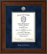 Omega Nu Lambda certificate frame - Presidential Silver Engraved Certificate Frame in Madison
