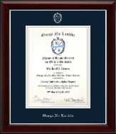 Omega Nu Lambda certificate frame - Silver Embossed Certificate Frame in Gallery Silver