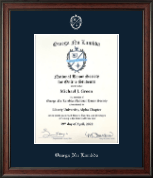 Omega Nu Lambda certificate frame - Silver Embossed Certificate Frame in Studio