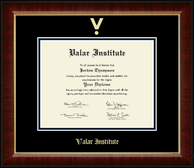 Quantic diploma frame - Gold Embossed Diploma Frame in Murano