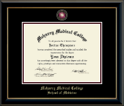 Meharry Medical College diploma frame - Masterpiece Medallion Diploma Frame in Onyx Gold