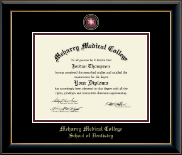 Meharry Medical College diploma frame - Masterpiece Medallion Diploma Frame in Onyx Gold