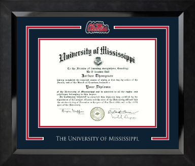The University of Mississippi diploma frame - Spirit Medallion Diploma Frame in Eclipse