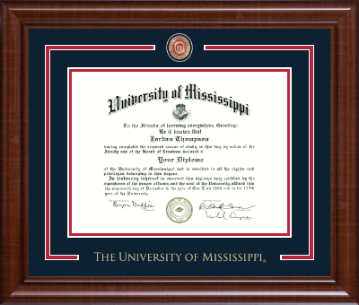 The University of Mississippi diploma frame - Showcase Edition Diploma Frame in Prescott