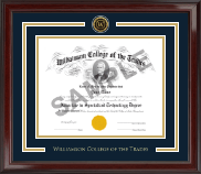 Williamson College of the Trades diploma frame - Showcase Edition Diploma Frame in Encore