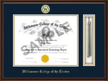 Williamson College of the Trades diploma frame - Tassel Edition Diploma Frame in Delta