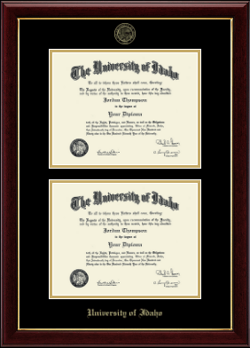 University of Idaho diploma frame - Double Diploma Frame in Gallery