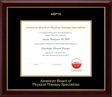 American Board of Physical Therapy Specialties certificate frame - Gold Embossed Certificate Frame in Gallery