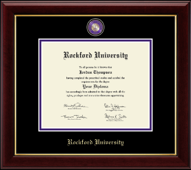 Rockford University diploma frame - Masterpiece Medallion Diploma Frame in Gallery