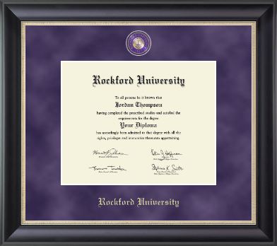 Rockford University diploma frame - Regal Edition Diploma Frame in Noir