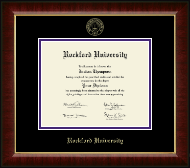 Rockford University diploma frame - Gold Embossed Diploma Frame in Murano