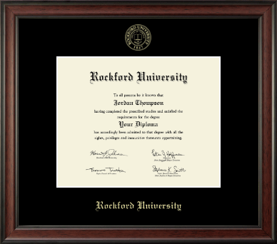 Rockford University diploma frame - Gold Embossed Diploma Frame in Studio