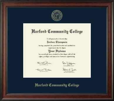 Harford Community College diploma frame - Gold Embossed Diploma Frame in Studio