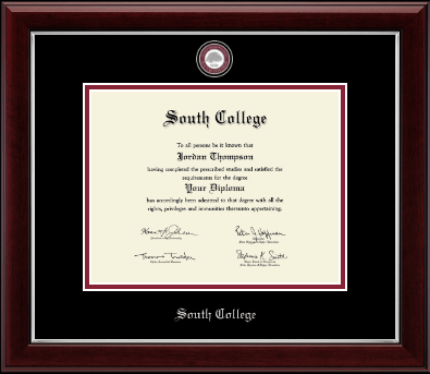 South College diploma frame - Masterpiece Medallion Diploma Frame in Gallery Silver