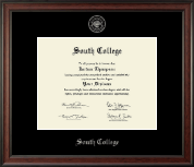 South College diploma frame - Silver Embossed Diploma Frame in Studio
