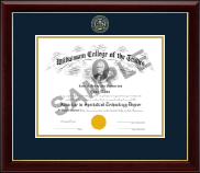 Williamson College of the Trades diploma frame - Gold Embossed Diploma Frame in Gallery