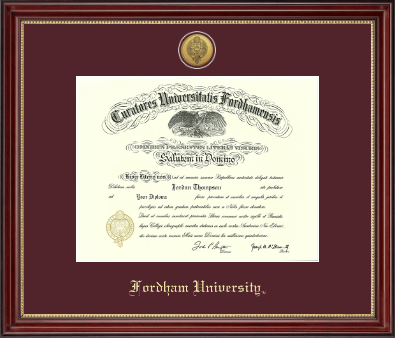 Fordham University diploma frame - Gold Engraved Medallion Diploma Frame in Kensington Gold