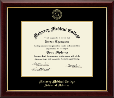 Meharry Medical College diploma frame - Gold Embossed Diploma Frame in Gallery