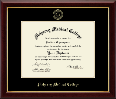 Meharry Medical College diploma frame - Gold Embossed Diploma Frame in Gallery