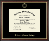 Meharry Medical College diploma frame - Gold Embossed Diploma Frame in Studio Gold