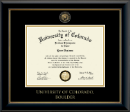 University of Colorado diploma frame - Masterpiece Medallion Diploma Frame in Onyx Gold