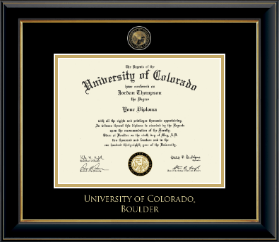 University of Colorado diploma frame - Masterpiece Medallion Diploma Frame in Onyx Gold