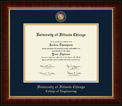 University of Illinois Chicago diploma frame - Masterpiece Medallion Diploma Frame in Murano