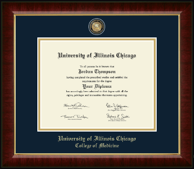 University of Illinois Chicago diploma frame - Masterpiece Medallion Diploma Frame in Murano