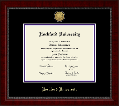 Rockford University diploma frame - Gold Engraved Medallion Diploma Frame in Sutton